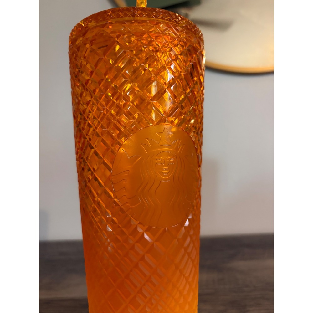Starbucks Mango Ombre Jeweled Studded Cold Cup in a 24oz Venti 2022 Release - Picture 3 of 6